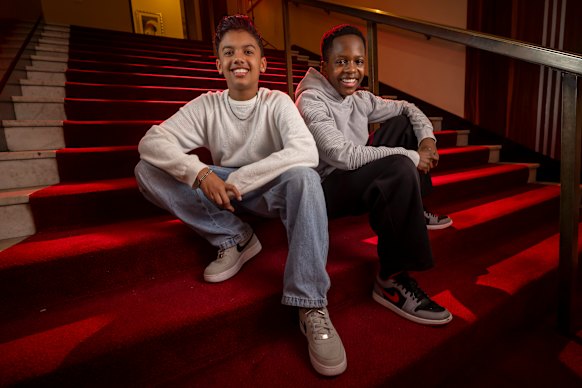 Zavier Pillay (left) and Daniel Makunike at Her Majesty’s Theatre.