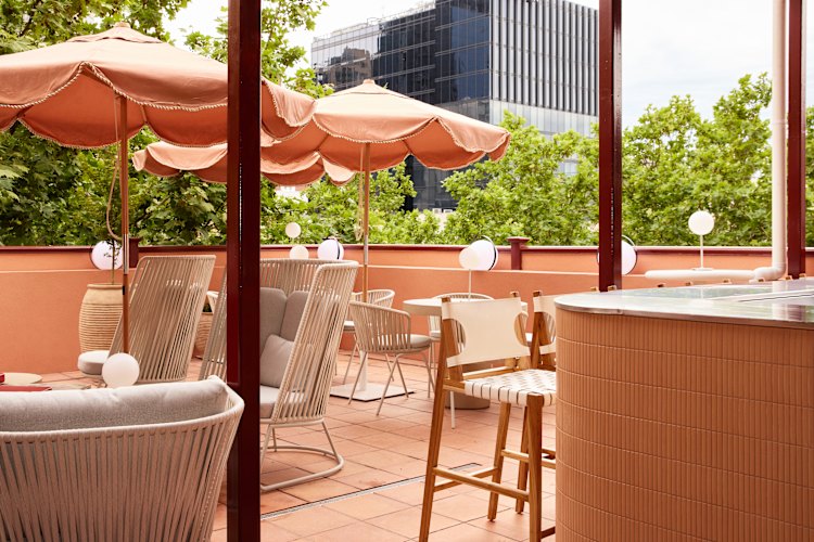 Disuko’s rooftop in the heart of the city.