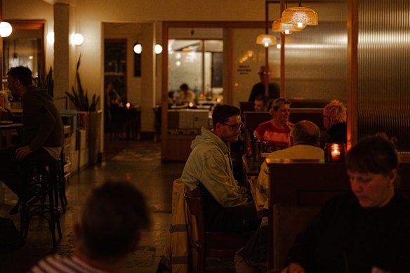 Inside the Vic Hotel in Footscray, which offers $25 pies with creamy mash and peas on Tuesdays.
