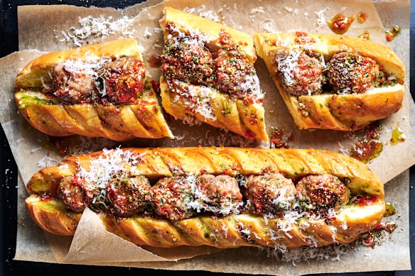 Chimichurri meatball sub.