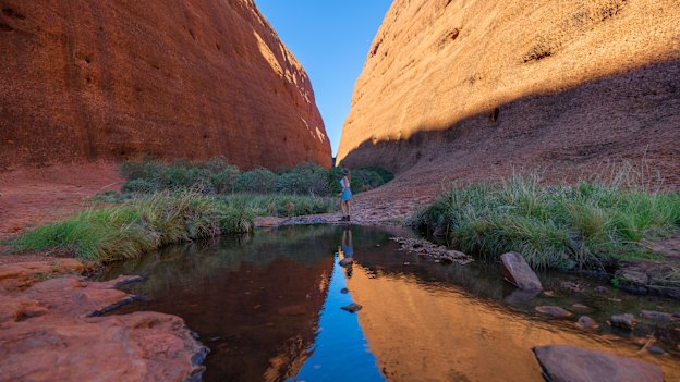 The rocky domes of Walpa Gorge within the Uluru-Kata Tjuta National Park. 