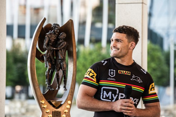 Nathan Cleary at the finals launch earlier this month.