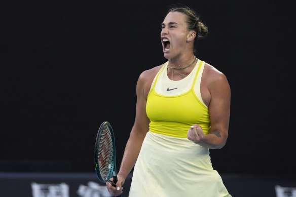 Aryna Sabalenka is taking imposing form into the Australian Open women’s final.