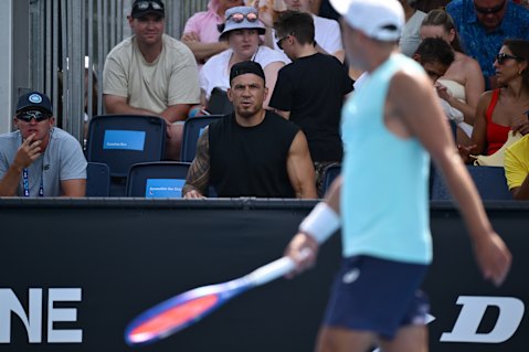 McCabe looks to Sonny Bill Williams for support during this year’s Australian Open.