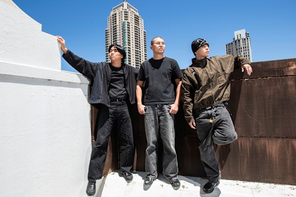 1300 rappers Rako, Goyo and DALI (left to right) are reimagining hallyu through a distinctly Korean-Australian context.