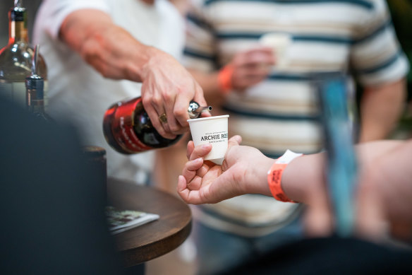 Archie Rose tastings at StickyBeak Festival. 