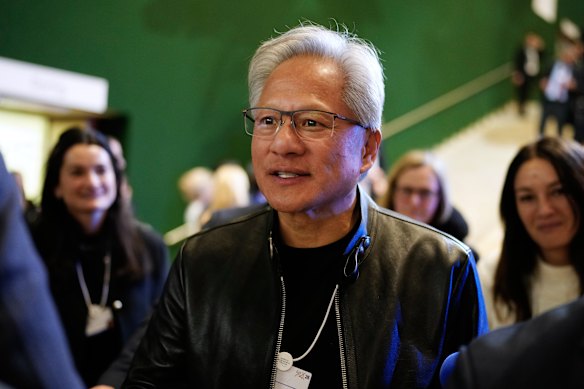 Jensen Huang, co-founder of AI chipmaker Nvidia, has seen his fortune rise to more than $US177 billion from $US10.9 billion in October 2022.