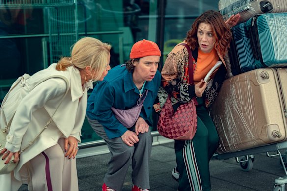 Roisin Gallagher, Sinead Keenan, Caoilfhionn Dunne in How to Get to Heaven From Belfast.