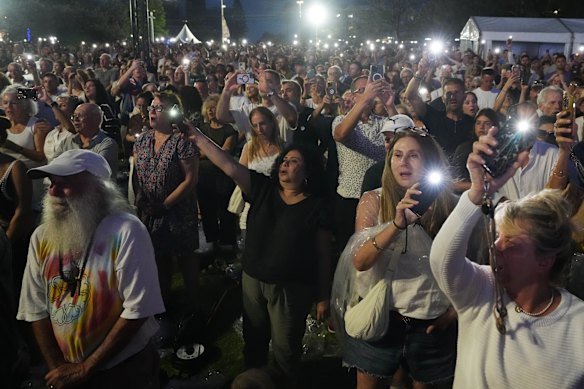 Thousands gathered on Sunday at Bondi Beach for the National Day of Reflection for victims and survivors.