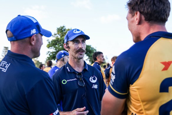 Nic White in his new role as an assistant coach at the Western Force.