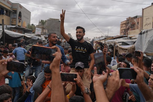 Palestinians rejoice following the announcement of a peace plan. However, celebrations remain limited, as relief is mixed with mourning and concern for what comes next.