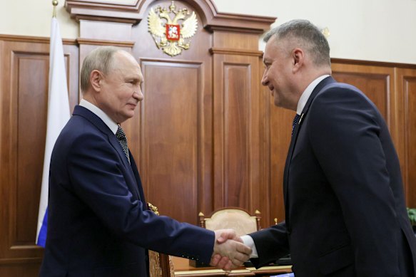 Irkutsk Region Governor Igor Kobzev, pictured with Russian President Vladimir Putin last year, said an extraordinary meeting of the regional anti-epidemic commission had been called with Russia’s chief state doctor.