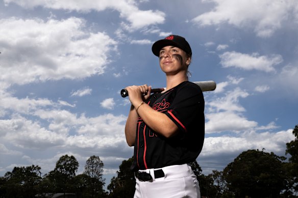 Ticara Geldenhuis at her childhood club, the Comets, in Jannali, NSW.