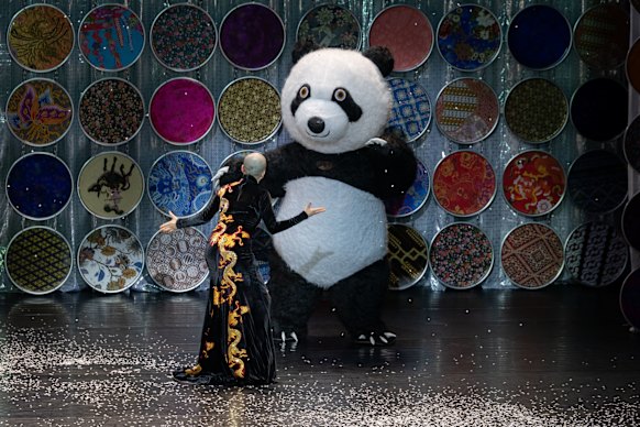 The tottering panda was an audience favourite. 