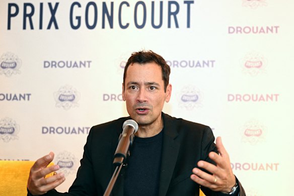 French author Jean-Baptiste Andrea, winner of the Prix Goncourt literary prize.