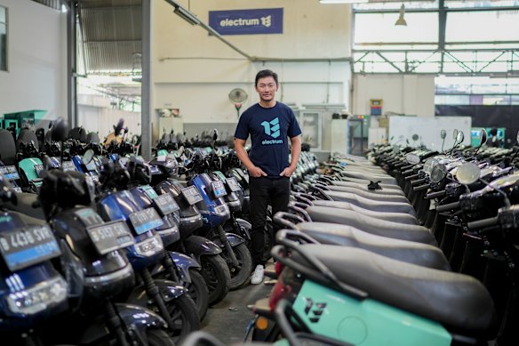 Electrum chief executive Jack Yang at the company’s Jakarta depot. 