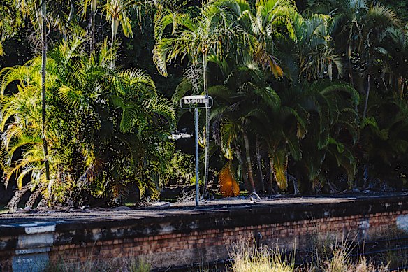 A sign marking Ascot train station from a bygone era still stands on platform two.