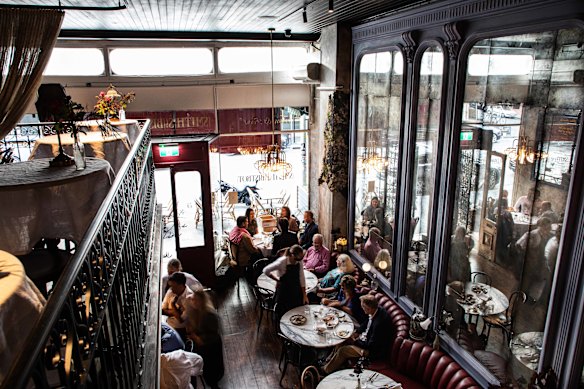A wrought iron-trimmed mezzanine has been added to the Collingwood space now houses Smith Street Bistrot. 