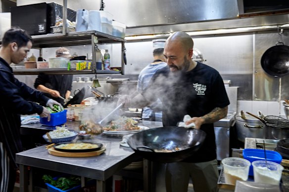 David Chan on wok duties at Sun Ming.