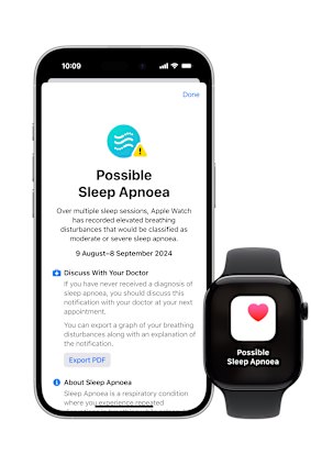 Apple Watch Sleep Apnoea notification.