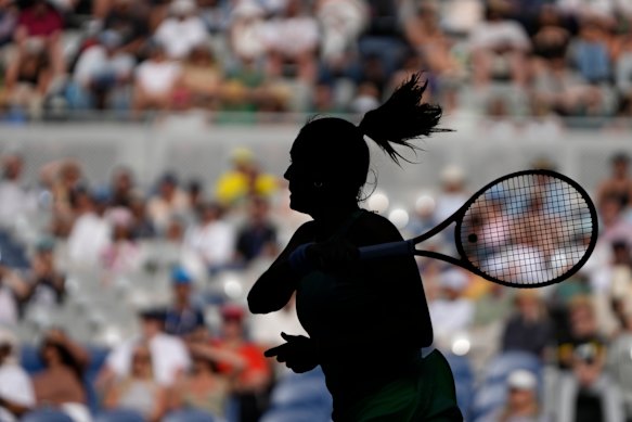 Daria Kasatkina during her second round match at the 2024 Australian Open against Sloane Stephens of the United States.