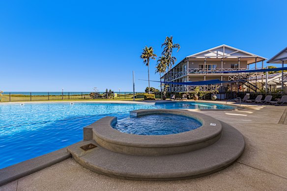 Poolside at Moonlight Bay.