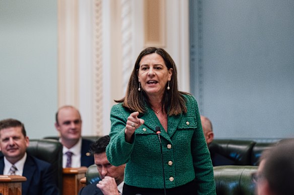 Queensland Attorney-General Deb Frecklington in parliament earlier this year.