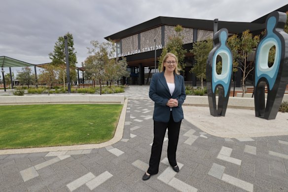 Transport Minister Rita Saffioti at Ballajura Station.