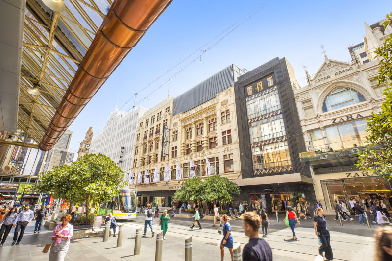 The David Jones store on busy Bourke Street Mall is one of the longest continually operating retail spaces in Australia.