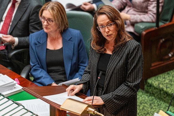 The Jobs Department has told staff about a proposed restructure that would cut about 100 jobs. Treasurer Jaclyn Symes is set to release a review into the public sector.