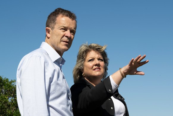 Liberal candidate Serena Copley and NSW Liberal leader Mark Speakman in Kiama the day before the byelection.