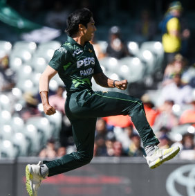 Pakistan’s Muhammad Rizwan celebrates another win over Australia.