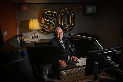  John Worcester at 3MBS, where he has volunteered for 50 years.