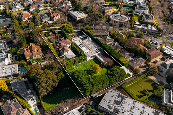 The Zhangs’ Toorak estate was listed for $80 million to $88 million.