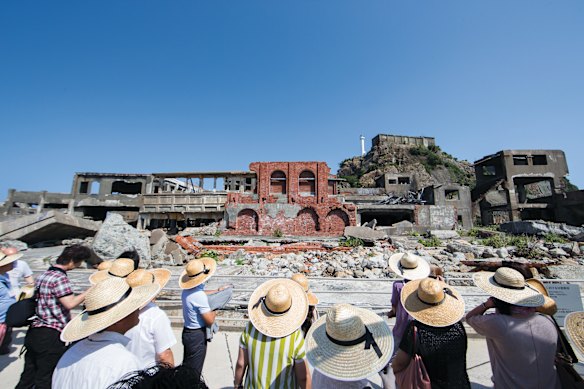 Hashima Island, or Battleship Island, Japan.