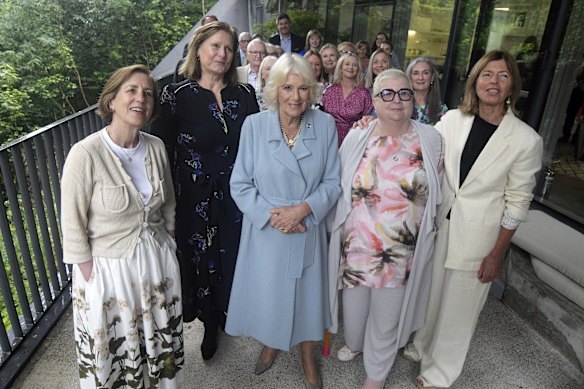 Queen Camilla visiting Maggie’s in Scotland.