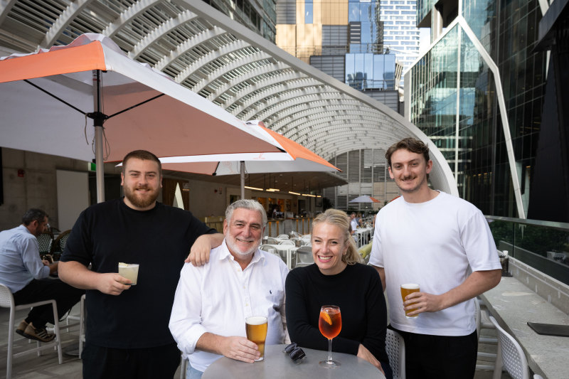 Meet your friendly publicans: Jack, Patrick, Angela and Austin Gallagher.