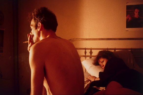 Nan and Brian in bed, NYC 1983, by Nan Goldin