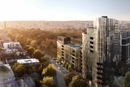 The building’s sales pitch includes high-tech security features such as face, fingerprint and voice recognition.