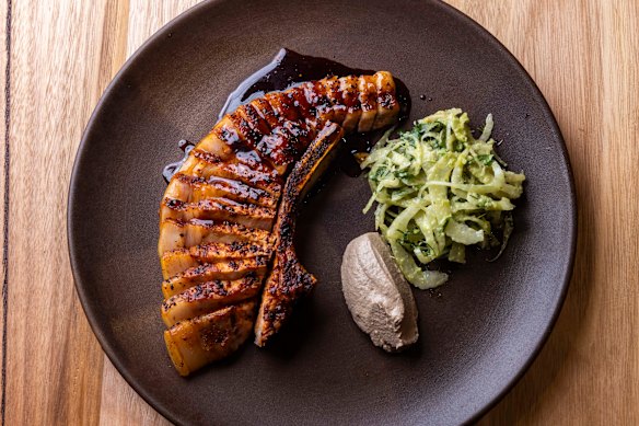 Otway pork chop at Arnold’s wine bar