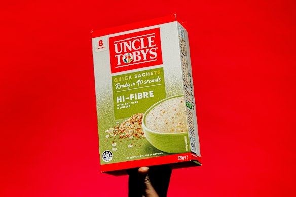 Uncle Toby’s Quick Cook Hi-Fibre.