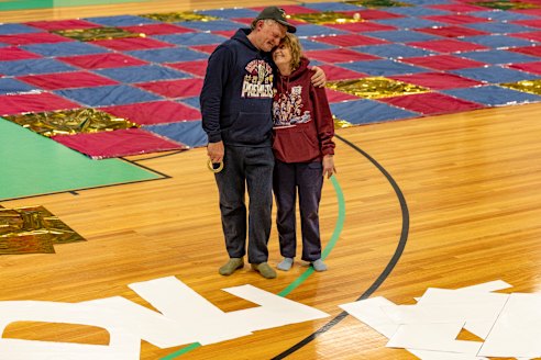  Ian and Janelle Lynch met as teenagers, 45 years ago, in Fitzroy Football Club’s cheer squad.