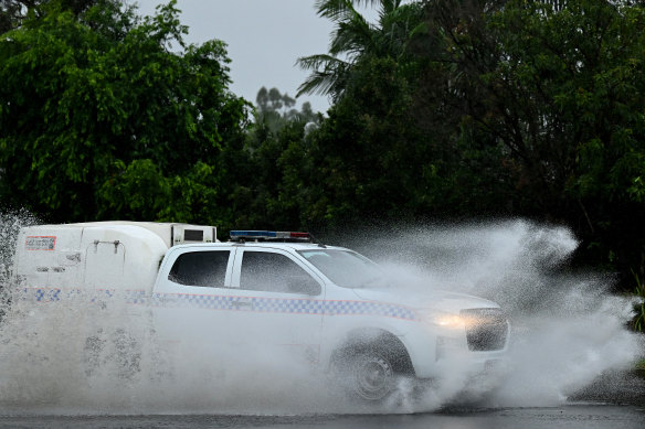 Drivers have been urged to take caution amid heavy rain and flooded roads.