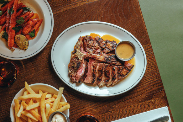 T-bone steak at the Petrel Hotel.