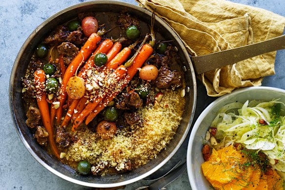 Lamb shoulder and carrot tagine.