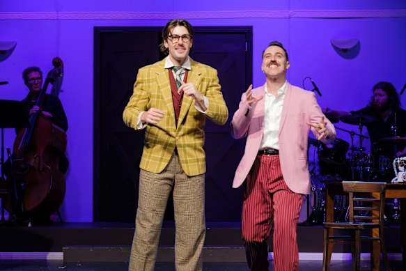 Max Patterson as Ted Hanover and Rob Mallet as Jim Hardy. 