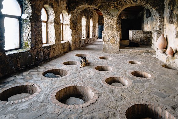 A wine cellar at Nekresi Monastery, Georgia, a country where wine-making can be traced back more than 8000 years.
