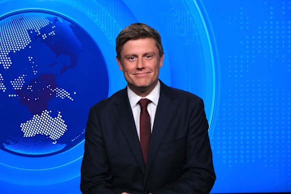 Joel Dry, the new co-presenter of Nine’s 6pm bulletin.