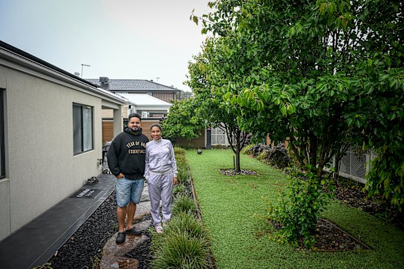 Taran Pahwa and his wife, Annupreet, enjoy spending time in their backyard in Donnybrook.