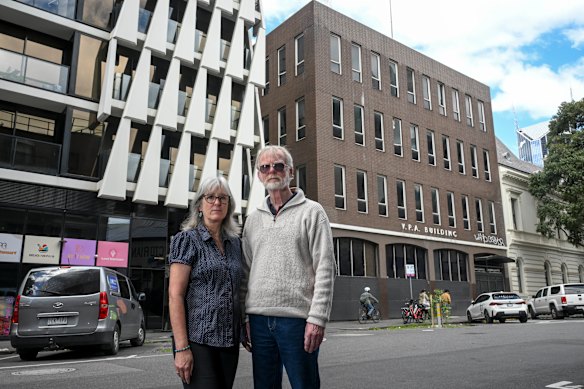 Belinda Yuncken and Valentine Smith outside the proposed development site.